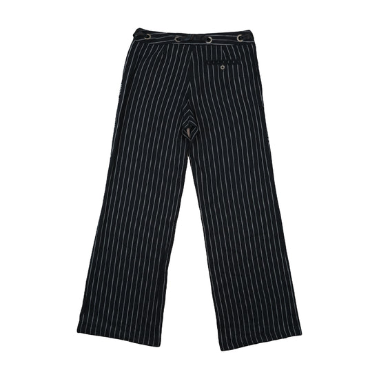 Mexx Wide-Leg Pinstripe Pants Black L
