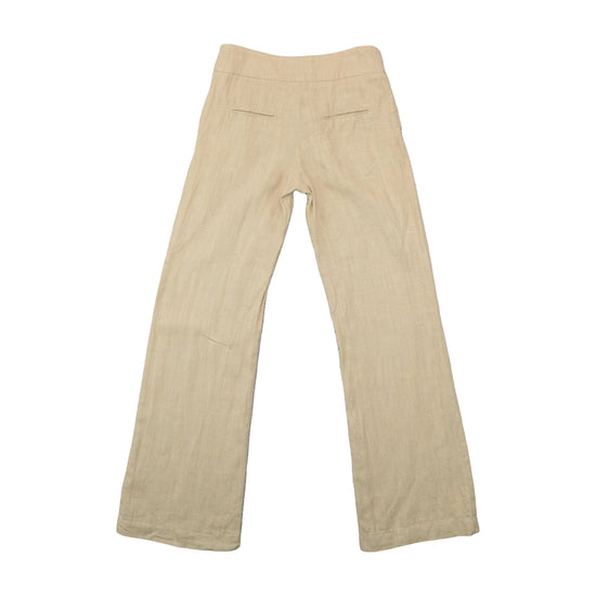 Liu Jo Wide Leg High Waist Linen Trousers Beige XXS