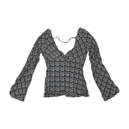 Coast Silk Blouse Paisley Print Black M