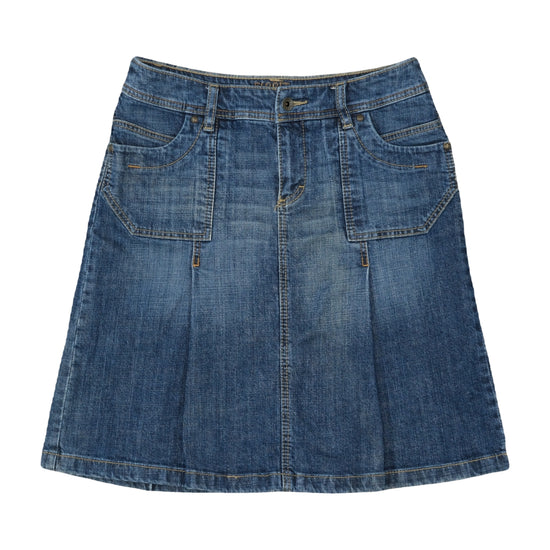 Esprit Denim A-Line Skirt Mid-Wash Blue M