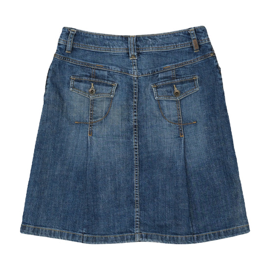 Esprit Denim A-Line Skirt Mid-Wash Blue M