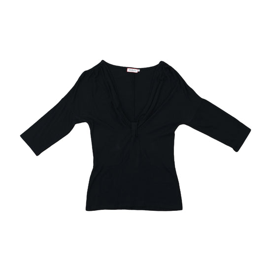 MAX&Co. Tricot Long-Sleeve Top Black M