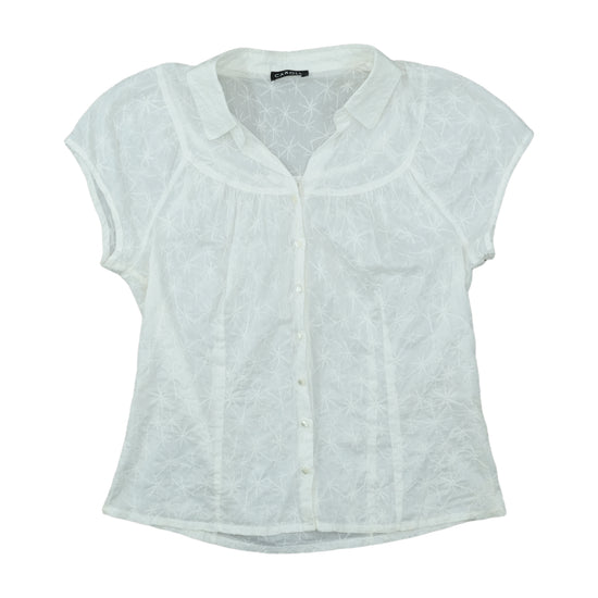 Caroll Embroidered Sheer Voile Blouse White