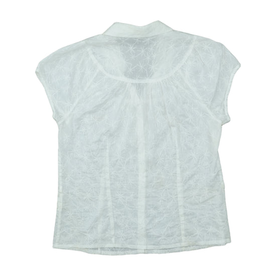 Caroll Embroidered Sheer Voile Blouse White