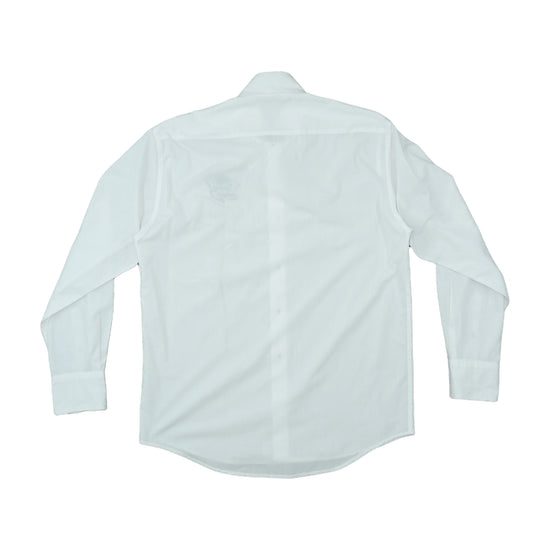 Prentiss Embroidered Rose Button Up Shirt White