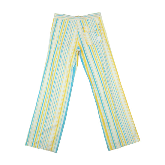 North Sails Wide-Leg Striped Cotton Pants Multicolor M