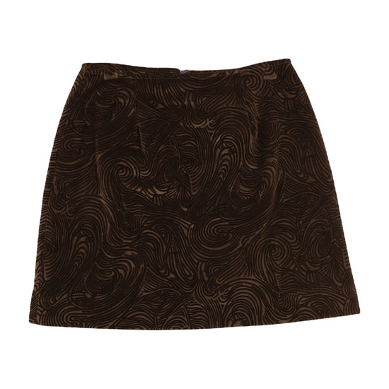 Avant by Romella Burnout Velvet Mini Skirt Brown XXS
