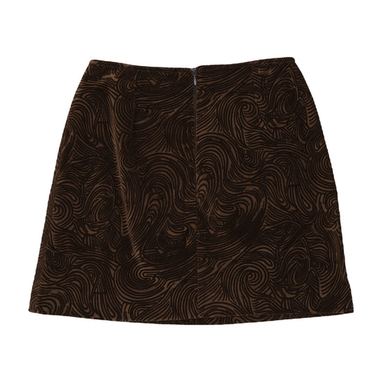 Avant by Romella Burnout Velvet Mini Skirt Brown XXS