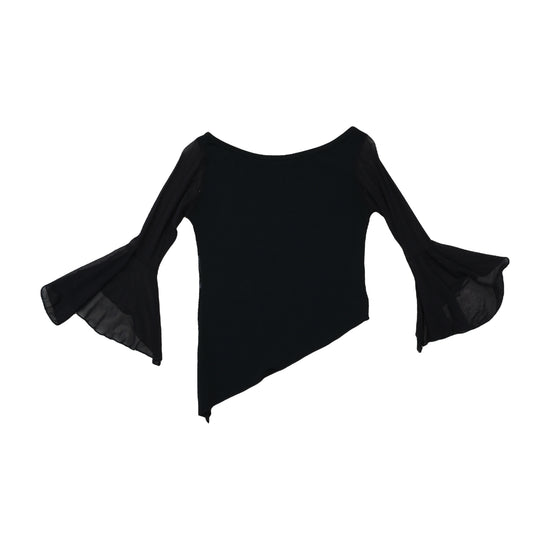 Vintage Y2K Long-Sleeve Top Geometric Print Black