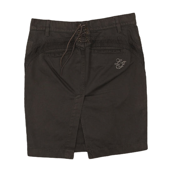 Liu Jo Pencil Skirt Corduroy Trim Dark Brown