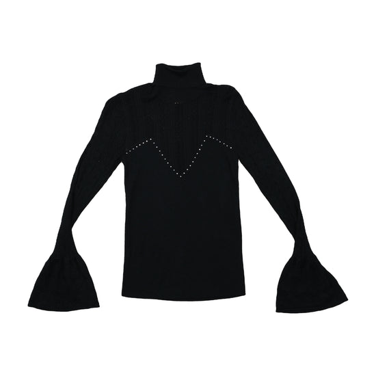 Liu Jo Milano Embellished Bell Sleeve Sweater Black