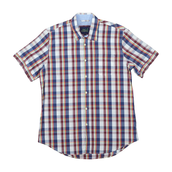 Best Company Madras Plaid Short Sleeve Shirt Multicolor L