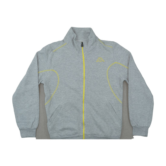 Kappa Track Jacket Heather Grey Yellow Zip M