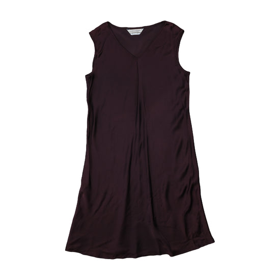 Marina Rinaldi Sleeveless Shift Dress Deep Aubergine S