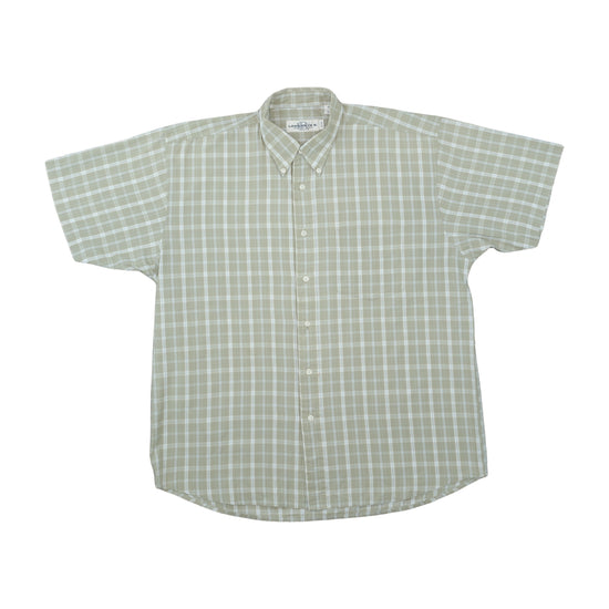 Lawrence B. Short Sleeve Plaid Shirt Sage Green M