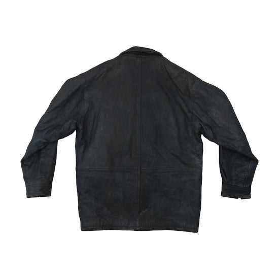 Gavin Brown Leather Jacket Distressed Black M