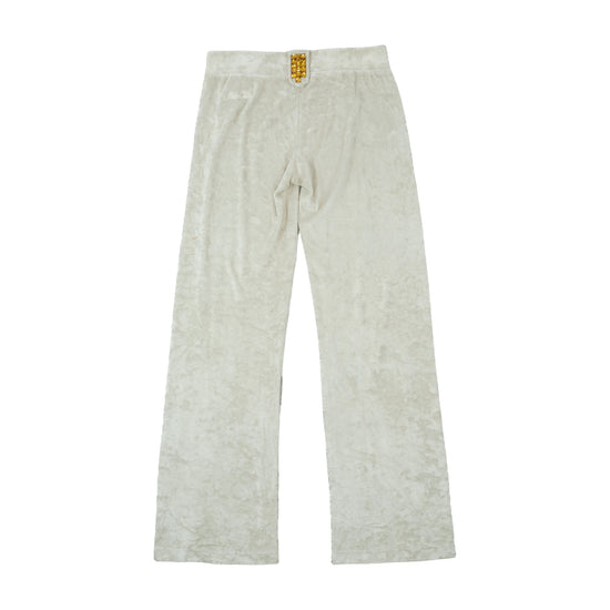 Star Chic Easy Couture Crushed Velvet Flare Pants Gray S