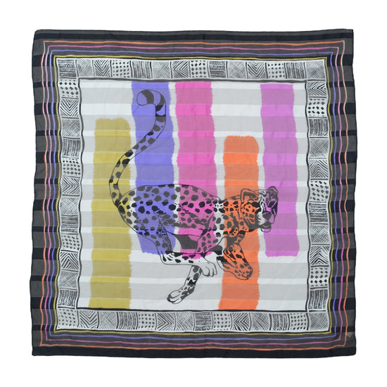 Vintage Leopard Print Scarf Multicolor