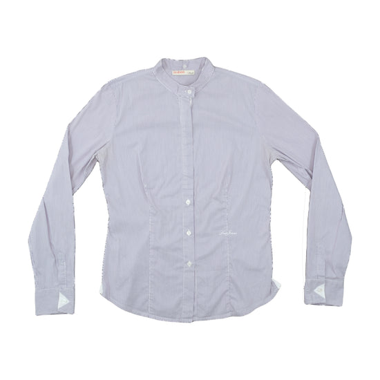 Liu Jo Pinstripe Shirt White Navy Blue L