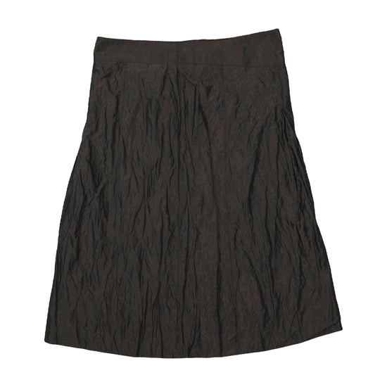 Verri Milano Crinkle A-Line Skirt Dark Brown XL
