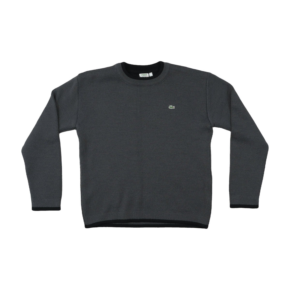 Lacoste Vintage Crewneck Sweater Charcoal Gray XS