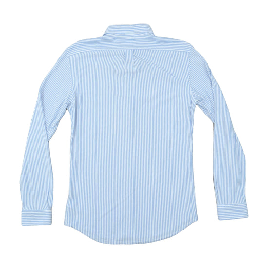 Ralph Lauren Slim Fit Knit Oxford Shirt Blue Stripe M