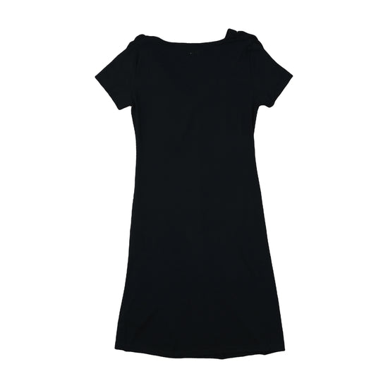 Liu Jo Ruched V-Neck Bodycon Dress Black L