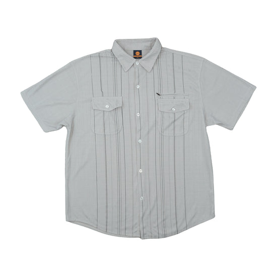 ARIX MAN Short Sleeve Shirt Pinstripe Gray 2XL