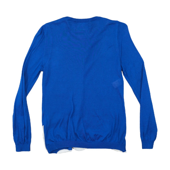 Boutique Moschino Cardigan Scroll Appliqué Cobalt Blue