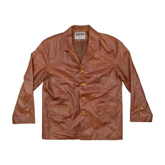 Korona Leather Collection Leather Jacket Cognac Brown M