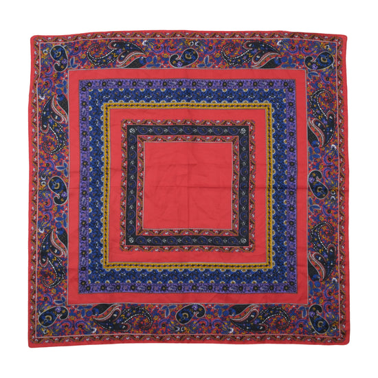 Vintage Paisley Floral Scarf Red