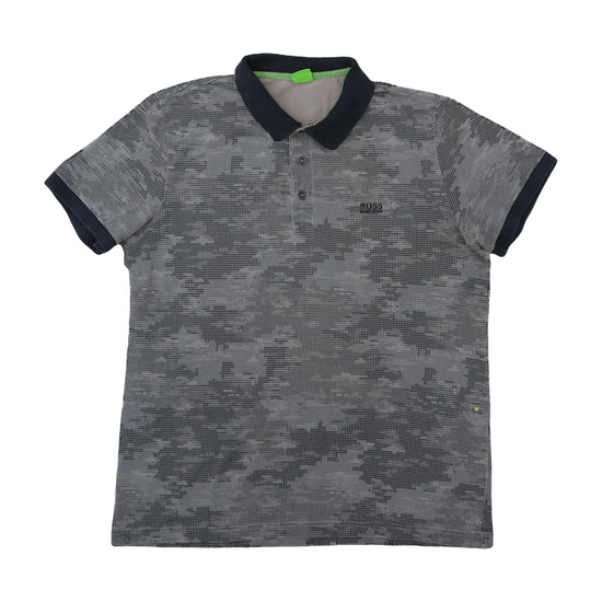 BOSS Hugo Boss Green Modern Fit Polo Gray Camo M