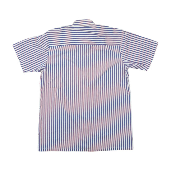 Charles M. Shirts Striped Short-Sleeve Shirt Navy Blue M