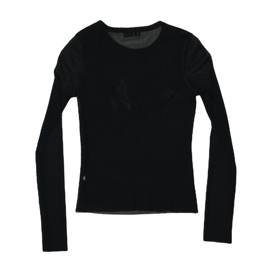 EROS Sheer Mesh Long Sleeve Top Black