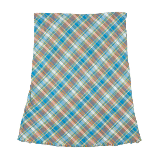 Kampo Bias-Cut Plaid Skirt Blue 3XL