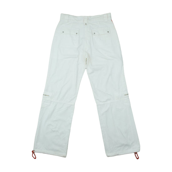 Outfit Y2K Cargo Zip-Off Pants White Stripe M
