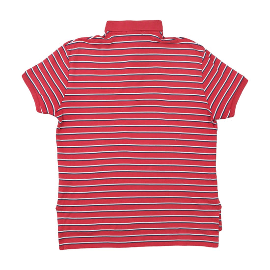 Polo Ralph Lauren Custom Fit Polo Shirt Red Navy Stripe S