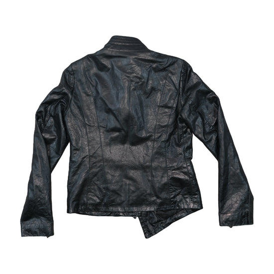 Kocca Studded Biker Leather Jacket Black S