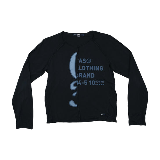Blue GAS Jeans Long-Sleeve Graphic Tee Black S