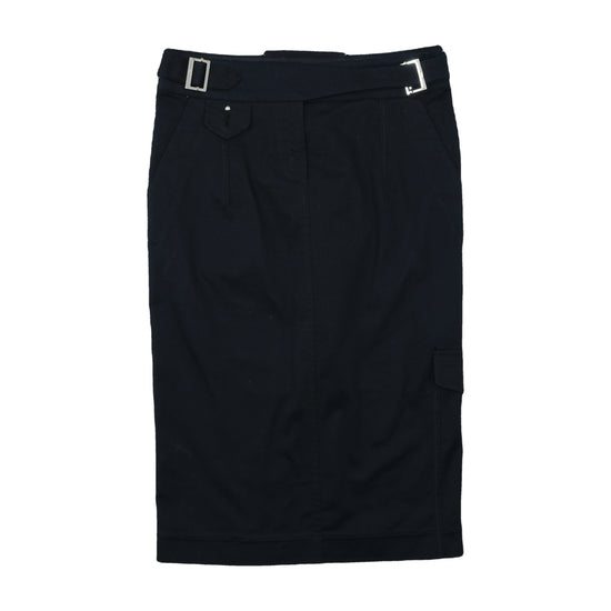 John Richmond Pencil Skirt Cargo Pockets Black S
