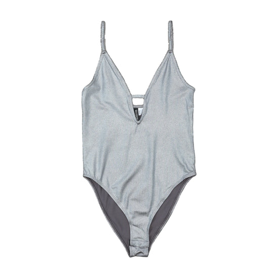 Divided H&M Metallic Swimsuit Silver XS