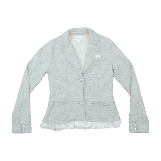 Diesel Kids Blazer Heather Grey Ruffle Trim XS