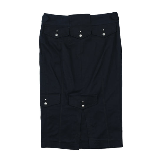 John Richmond Pencil Skirt Cargo Pockets Black S