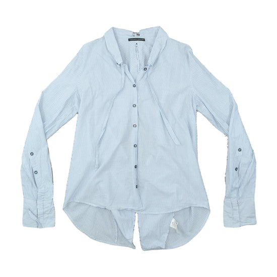 Le Jean de Marithé + François Girbaud Blouse Pinstripe Blue XL
