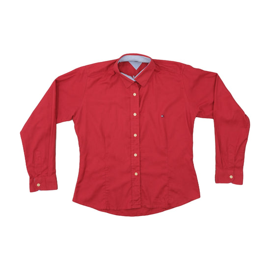 Tommy Hilfiger Button Up Shirt Crimson Red L