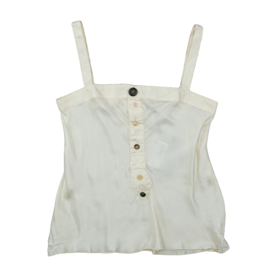 Angelos-Frentzos Camisole Mismatched Buttons Ivory