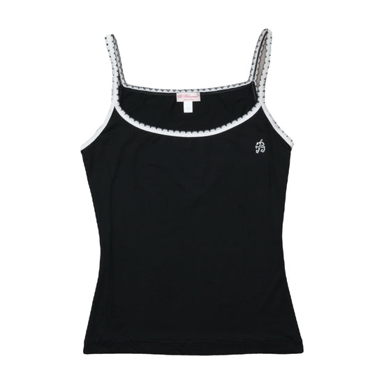 Blumarine Underwear Camisole Lace Rhinestone Black L
