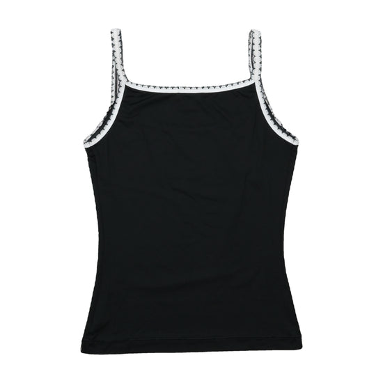 Blumarine Underwear Camisole Lace Rhinestone Black L