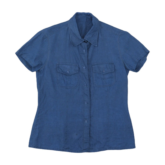 Vintage Linen Shirt Blue S