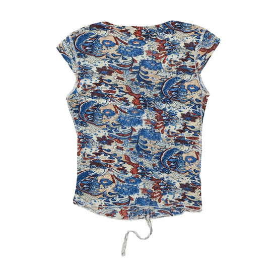 Blue Collection Paisley Print T-Shirt Cream Blue